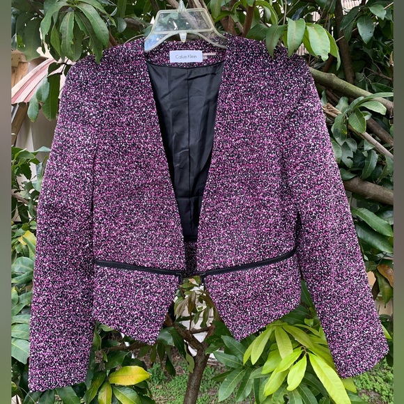 ✨⚡️💥 Calvin klein High Waisted Tweed Blazer 2in1 Blazer - Picture 4 of 7
